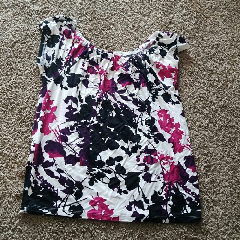 Short sleeve peasant top